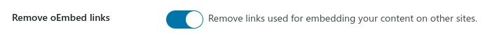 Activate Remove Oembed Link Module