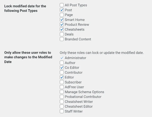 Configure Lock Modified Date Pro