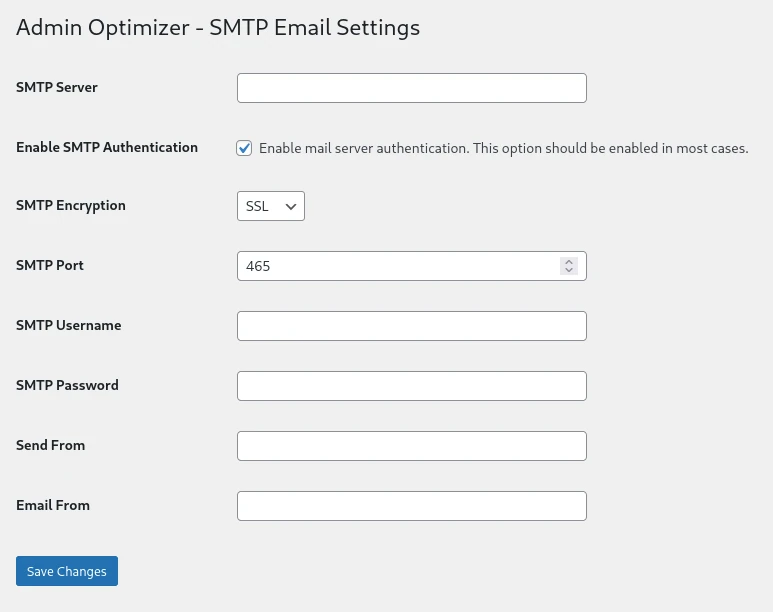 Configure Smtp Mail Module