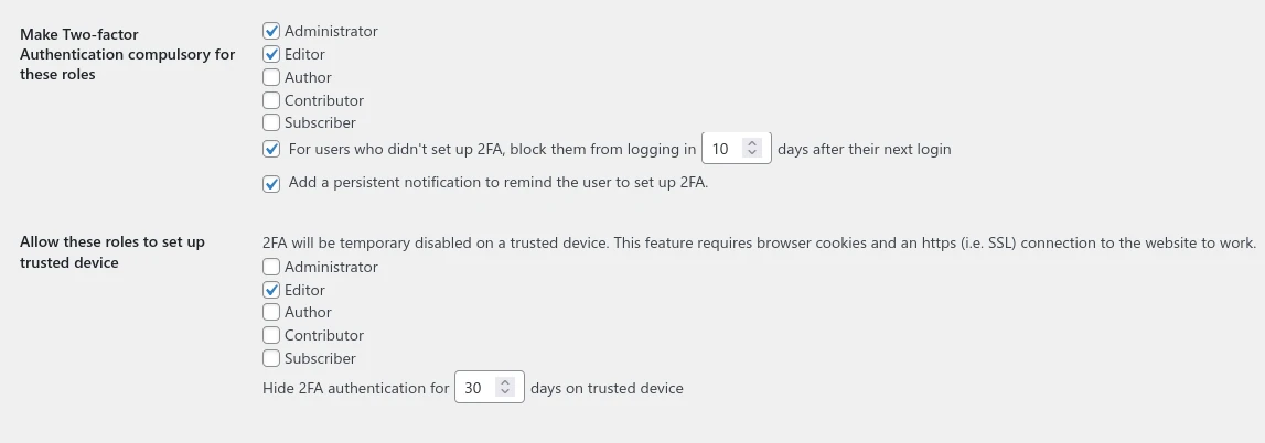 Configure Two Factor Authentication Pro