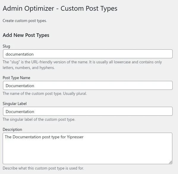 Create Custom Post Type