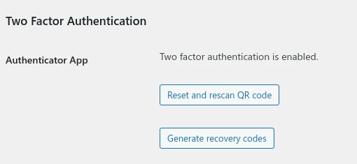 Setup Two Factor Authentication Complete