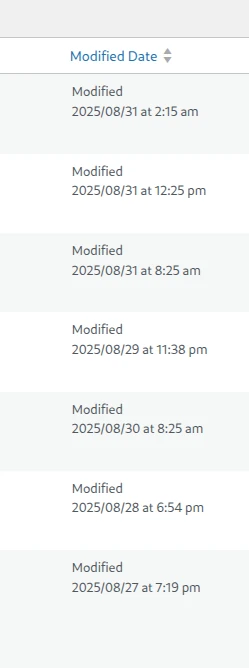 Modified Date Column