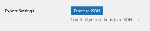 Export Settings To Json
