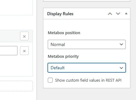 Selecting Display Rules.