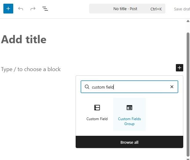 Adding custom field in post editor.