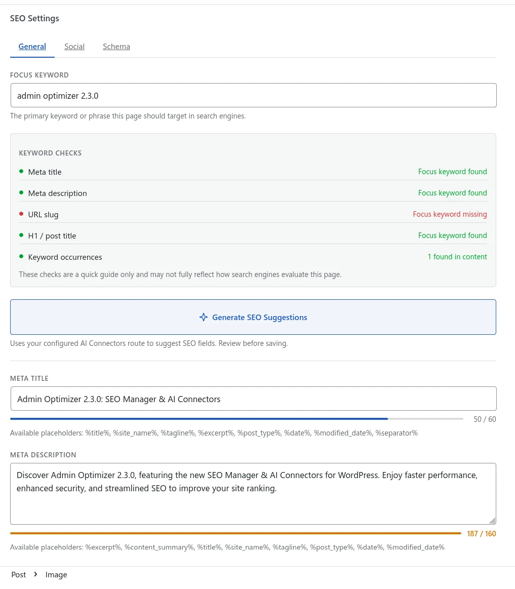 Seo Manager Fields