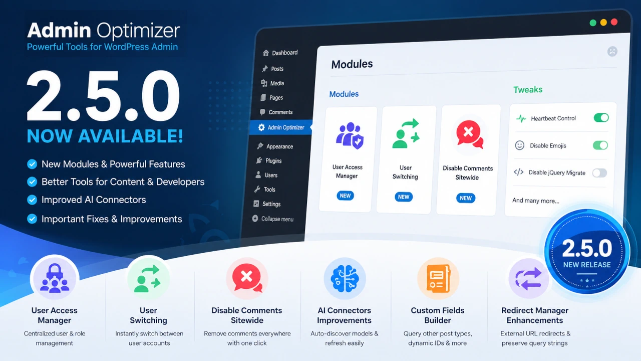 Admin Optimizer 2 5 0 Feautured