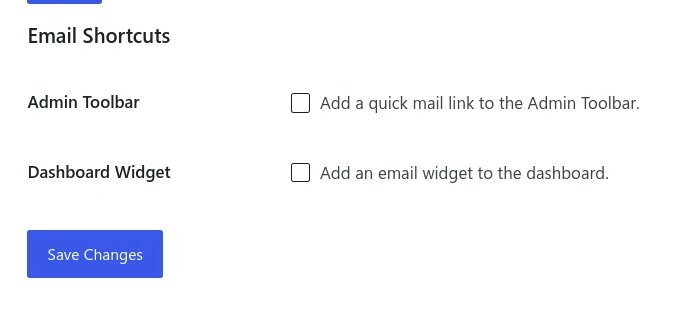 Email Sender Quick Links