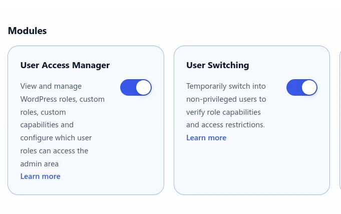 User Switching Toggle