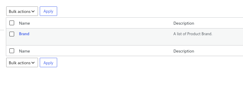 Custom Taxonomies list
