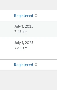 Display User Registration Date